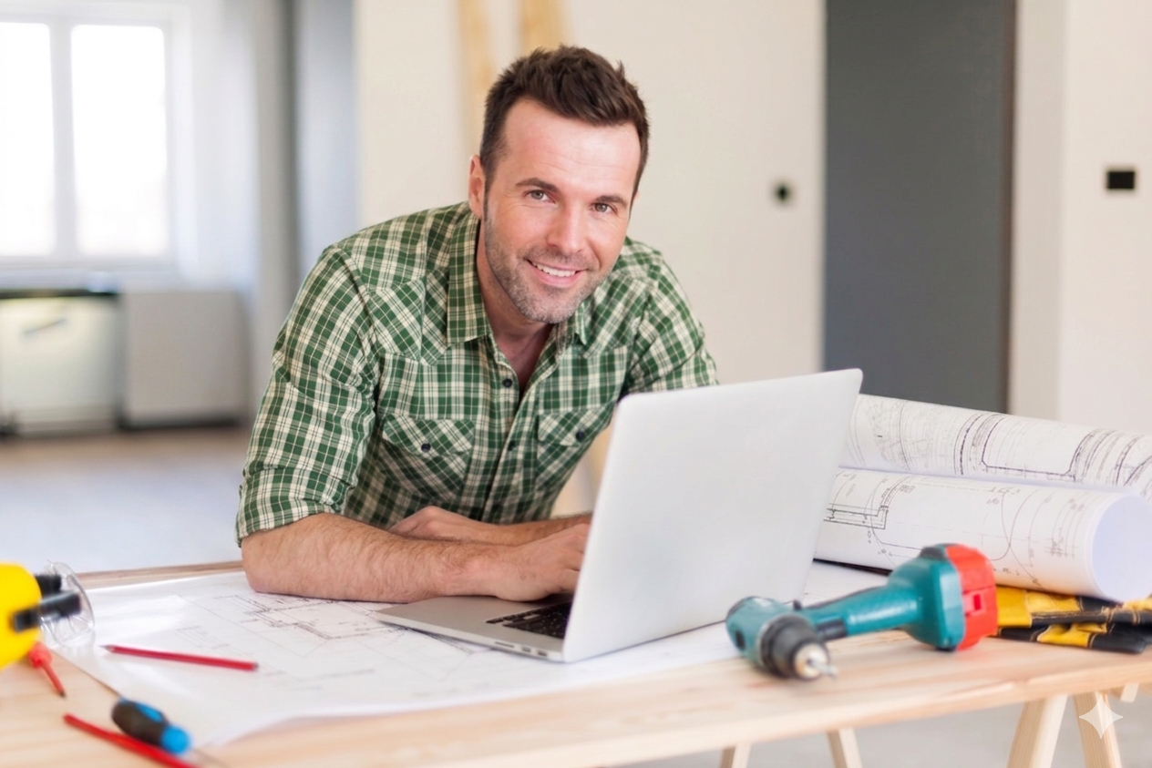 Contractor on a job site